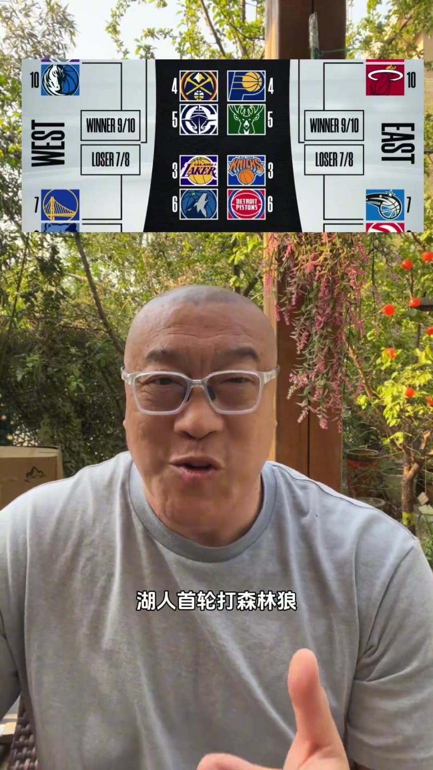 湖人打森林狼！馬?。褐灰獤|契奇像上賽季打戈貝爾那樣就行